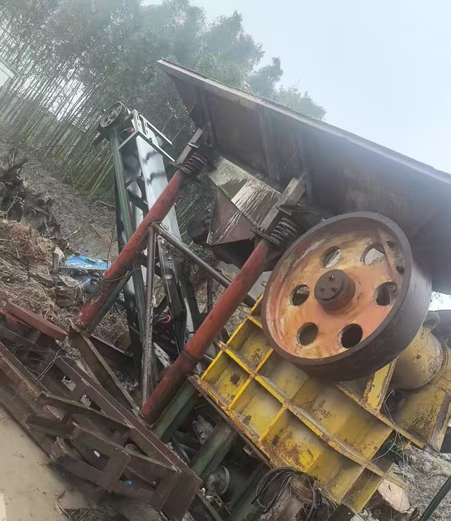 Used PE-400×600 Jaw Crusher Plant | with Vibrating Feeder & Discharge Conveyor | Complete Crushing Frame Hover Image